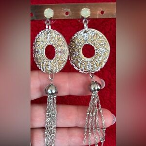 Atlantis Berlin Germany Sand Opal, Enamel/Silver Earrings